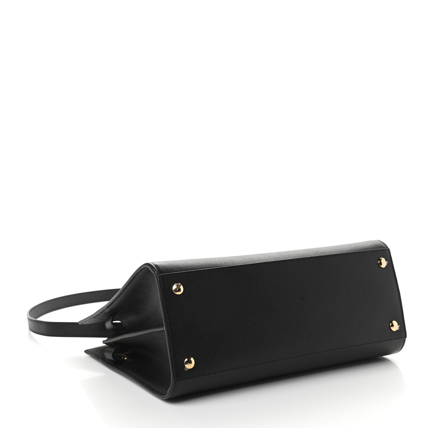 Burberry Grainy Calfskin Small Title Bag Black 4 of 10
