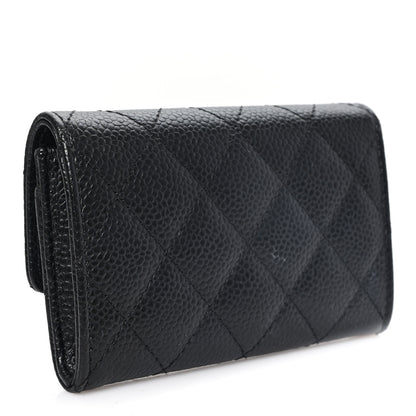 Chanel Caviar Quilted Flap Card Holder Wallet Black 3 of 8