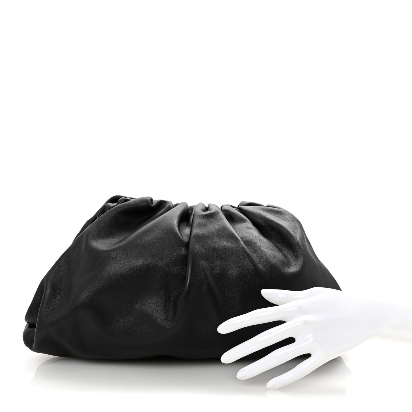 Smooth Butter Calf The Pouch Oversized Clutch Black