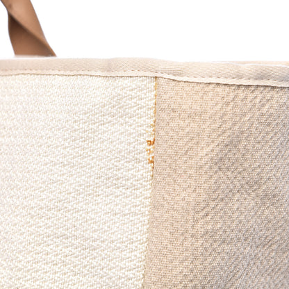 Chanel Canvas Large Shopping Tote White Beige 8 of 12
