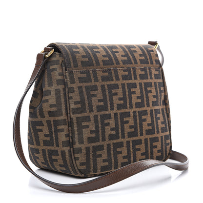 Fendi Zucca Vitello Artic Small Messenger Bag Tobacco Castagna 2 of 8