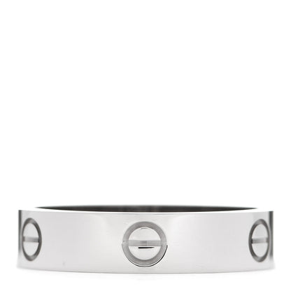 Cartier 18K White Gold 5.5mm LOVE Ring 68 12.25 3 of 5