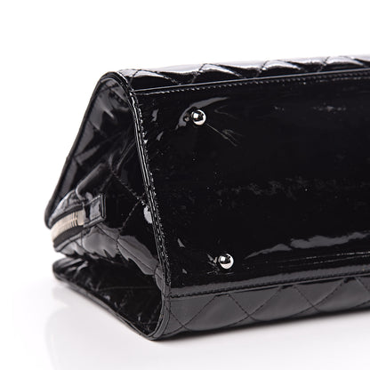 Chanel Patent Quilted CC Angle Tote Black 6 of 12