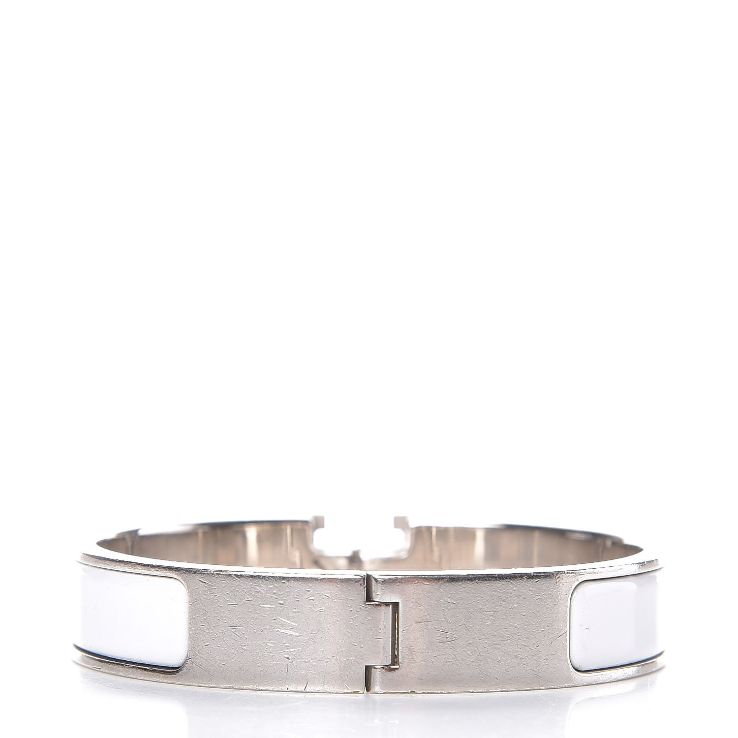 Hermes Enamel Narrow Clic Clac H Bracelet PM White 3 of 5