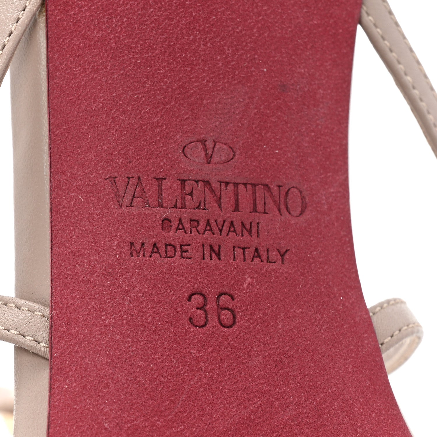 Valentino Garavani Calfskin Strappy Rockstud Ankle Strap Sandals 36 Rose Cannelle 6 of 9