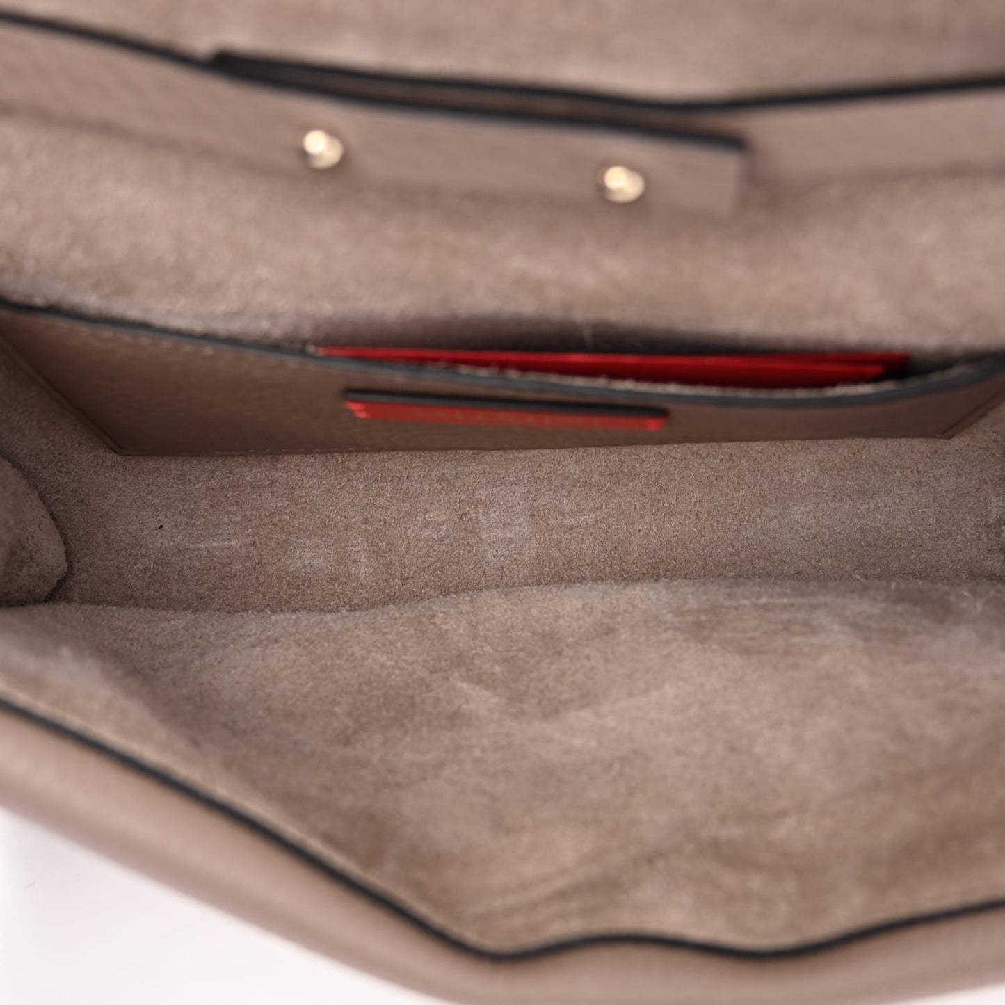 Grainy Calfskin Rockstud Double Flap Crossbody Bag Poudre