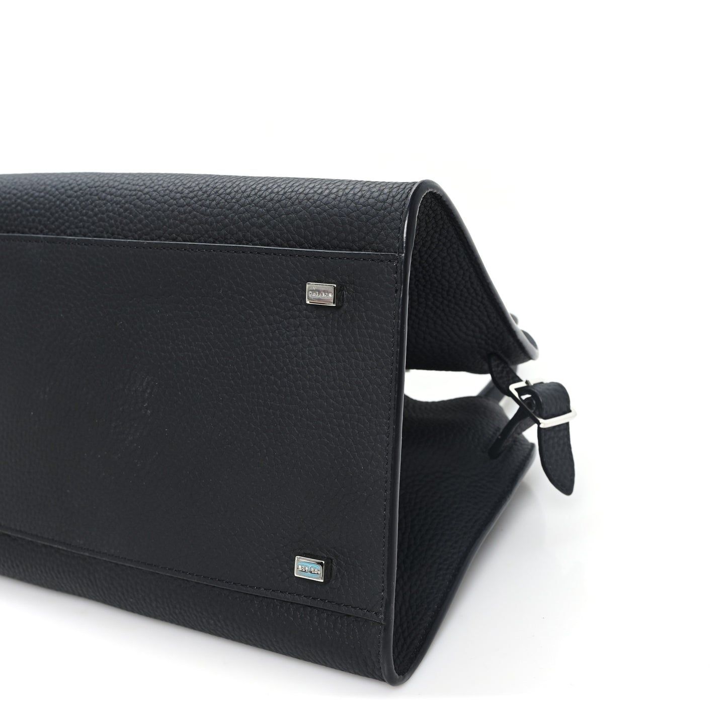 Grained Calfskin Soft Margaux 10 Bag Black