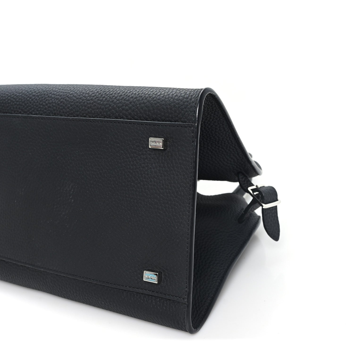 The Row Grained Calfskin Soft Margaux 10 Bag Black 9 of 9