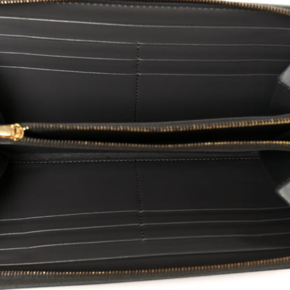 Celine Drummed Calfskin Large Zip Around Multifunction Wallet Grey 5 of 7