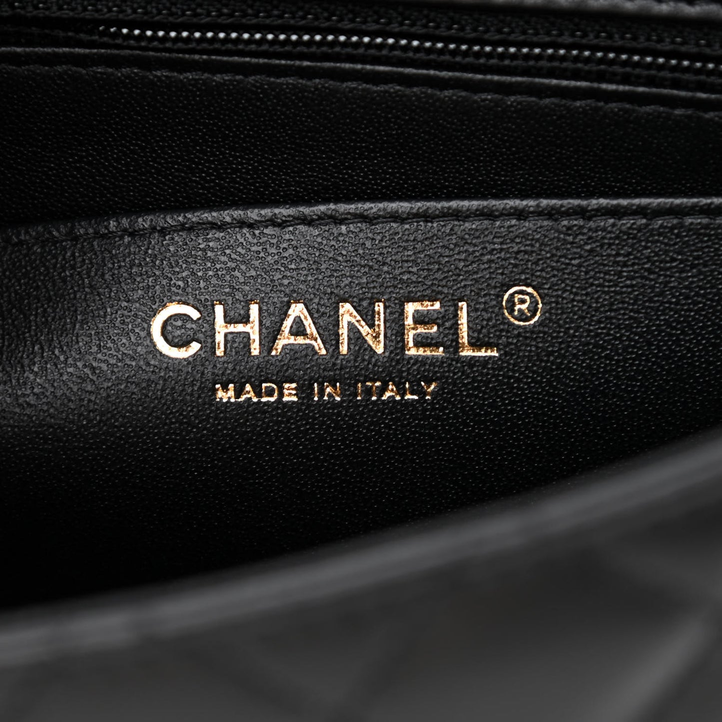 Lambskin Quilted Mini Square Flap Black