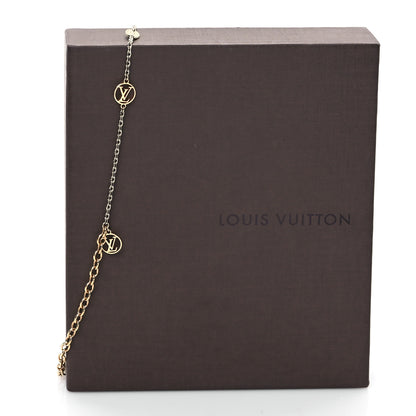 Louis Vuitton Logomania Sautoir Necklace Silver Gold 6 of 6