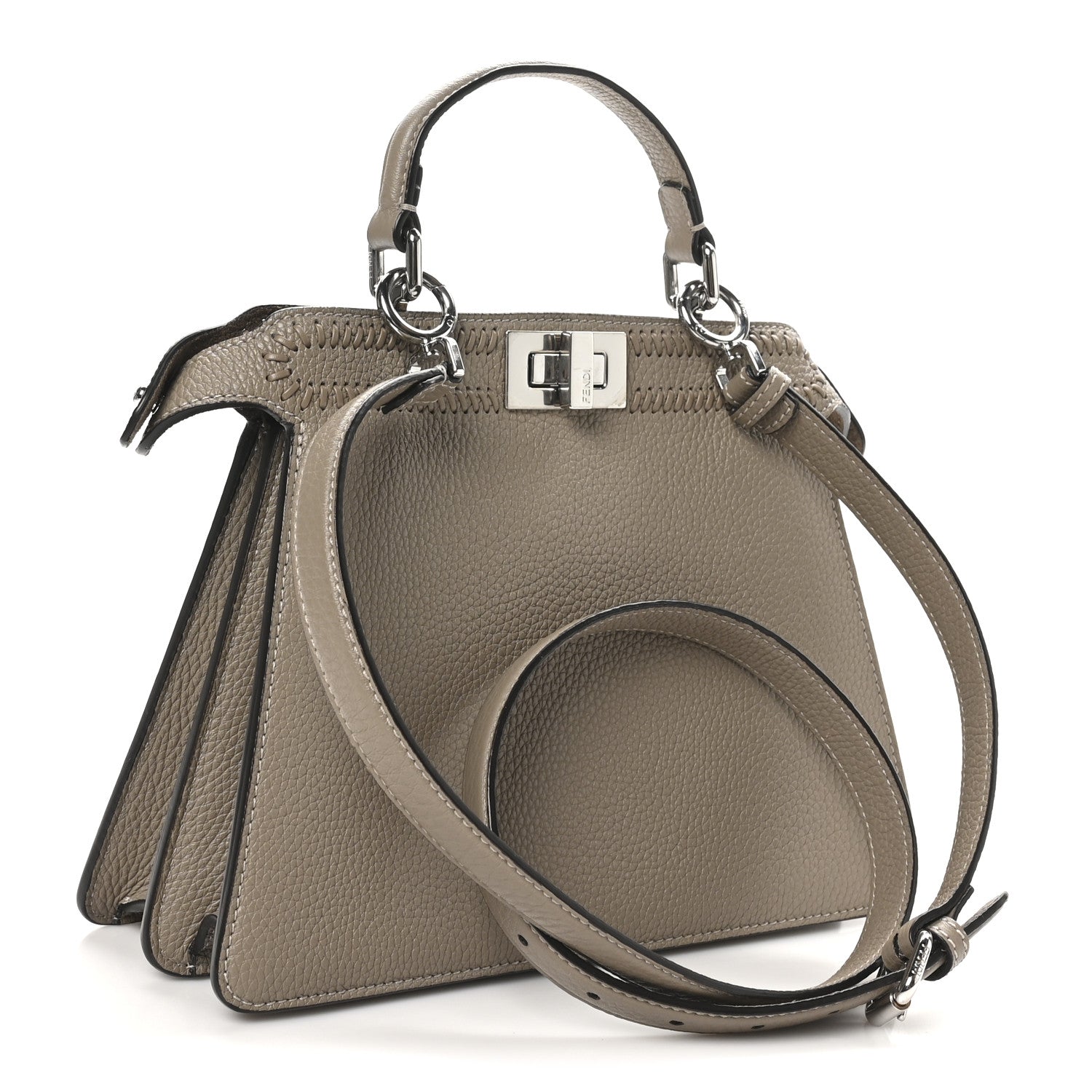 Fendi Cuoio Romano Nappa Intreccio FF Small Peekaboo I SEE U Corda