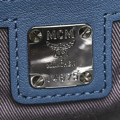 MCM Calfskin Ottomar Monogram Large Klara Hobo Luft Blue 6 of 9