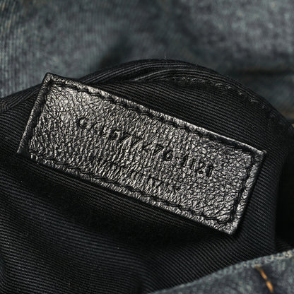 Saint Laurent Denim Quilted Small Loulou Puffer Monogram Chain Satchel Blue Cinnamon 7 of 11