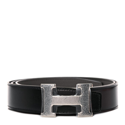 Hermes Box Togo 32mm Martelee H Belt 95 Black Etain 1 of 7