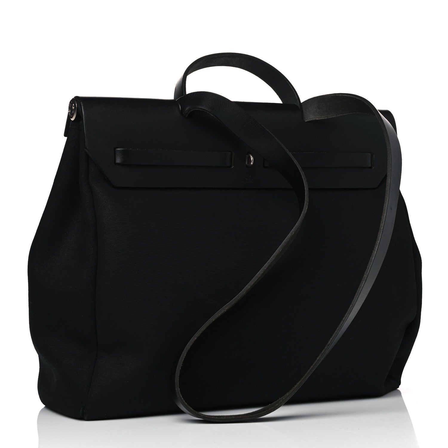 Hermes Toile Vache Calfskin Herbag 39 MM Black 3 of 19