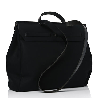 Hermes Toile Vache Calfskin Herbag 39 MM Black 3 of 19