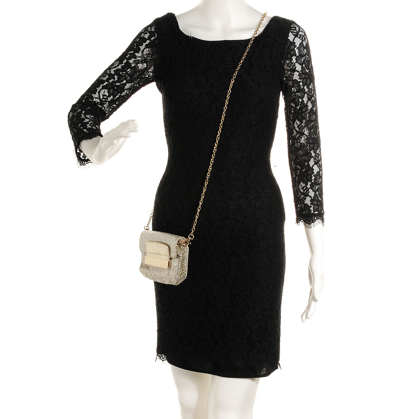 Glitter Fabric Mini Rebel Crossbody Bag Gold