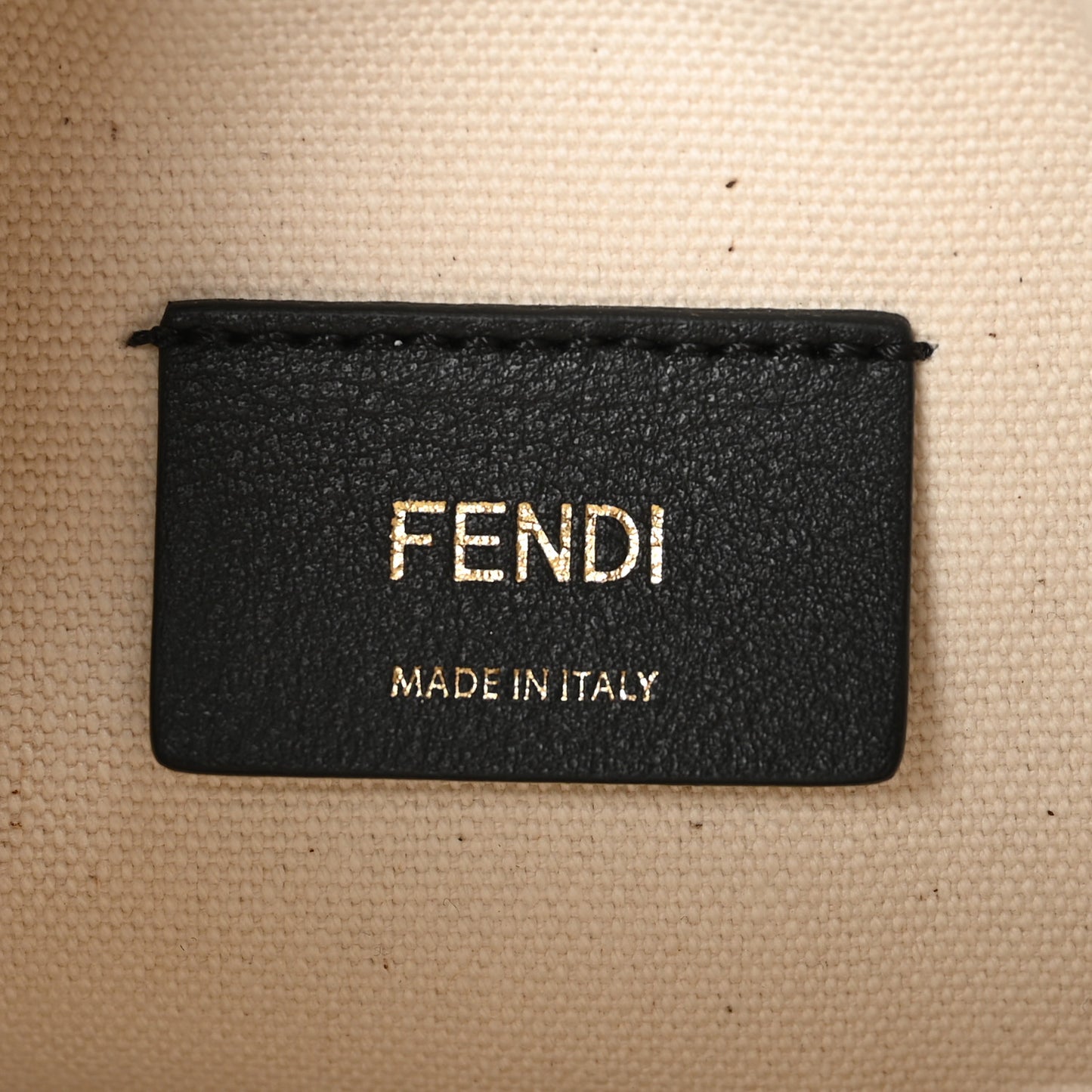 Canvas Vitello King F is Fendi FF Embroidered Mini Mon Tresor Bucket Bag Grezzo Black