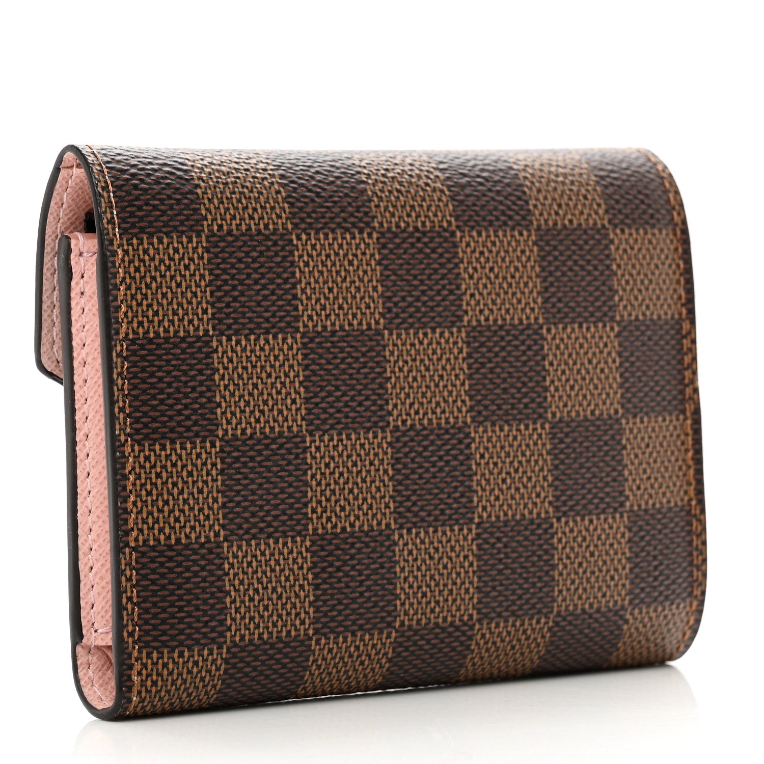 Louis Vuitton Damier Ebene Victorine Wallet Rose Ballerine 3 of 7