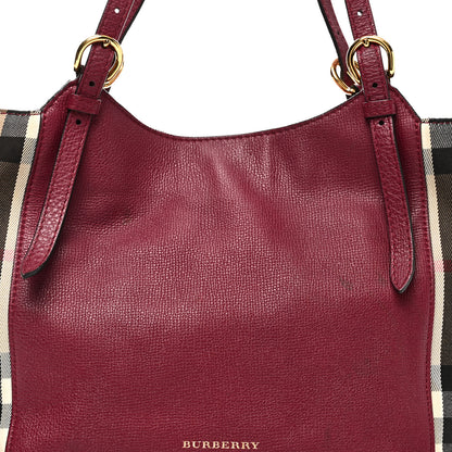 Burberry Grainy Calfskin House Check Small Canterbury Berry Pink 7 of 9