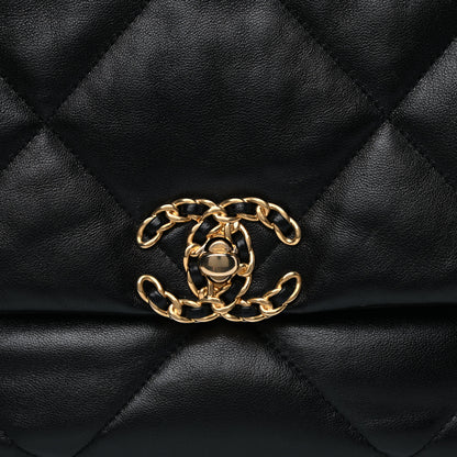 Chanel Lambskin Quilted Large Chanel 19 Flap Black 7 of 16