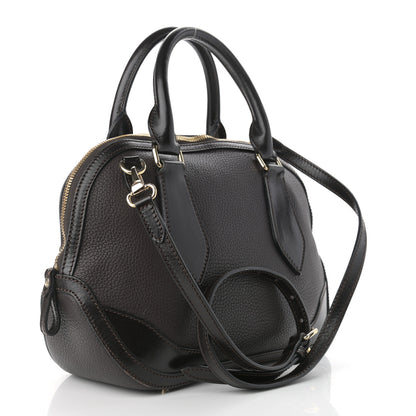 Burberry Grainy Calfskin Small Orchard Bowling Bag Chocolate 2 of 10