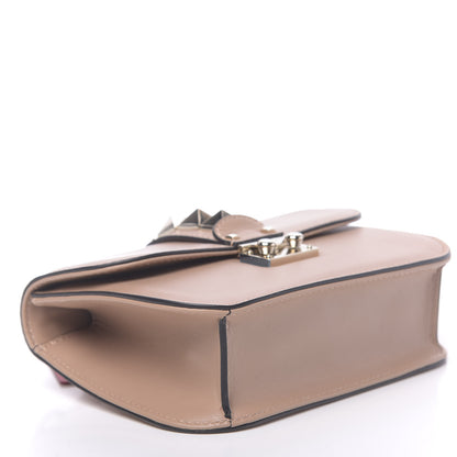 Valentino Garavani Vitello Small Glam Lock Rockstud Flap Soft Noisette 7 of 11