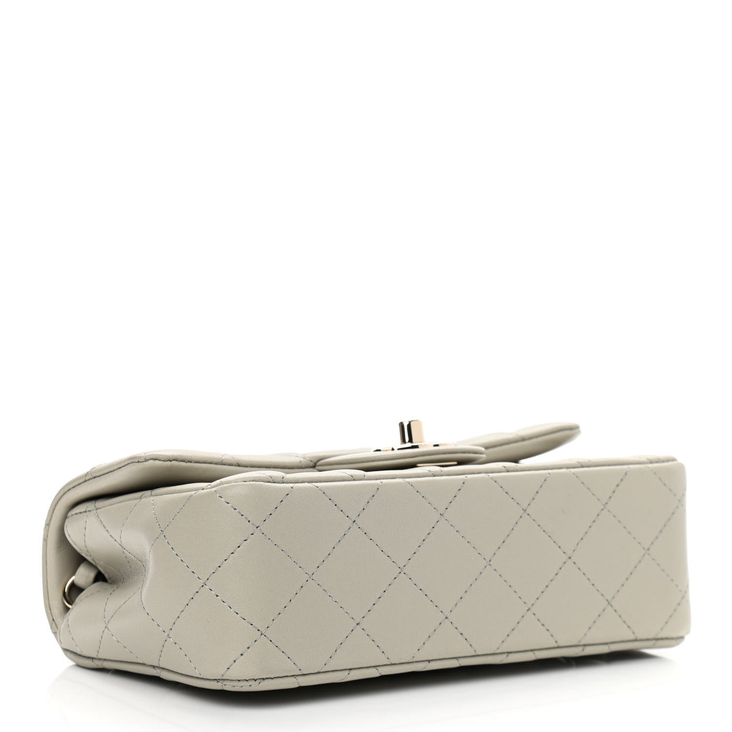 Chanel Lambskin Quilted Mini Rectangular Flap Grey 4 of 10