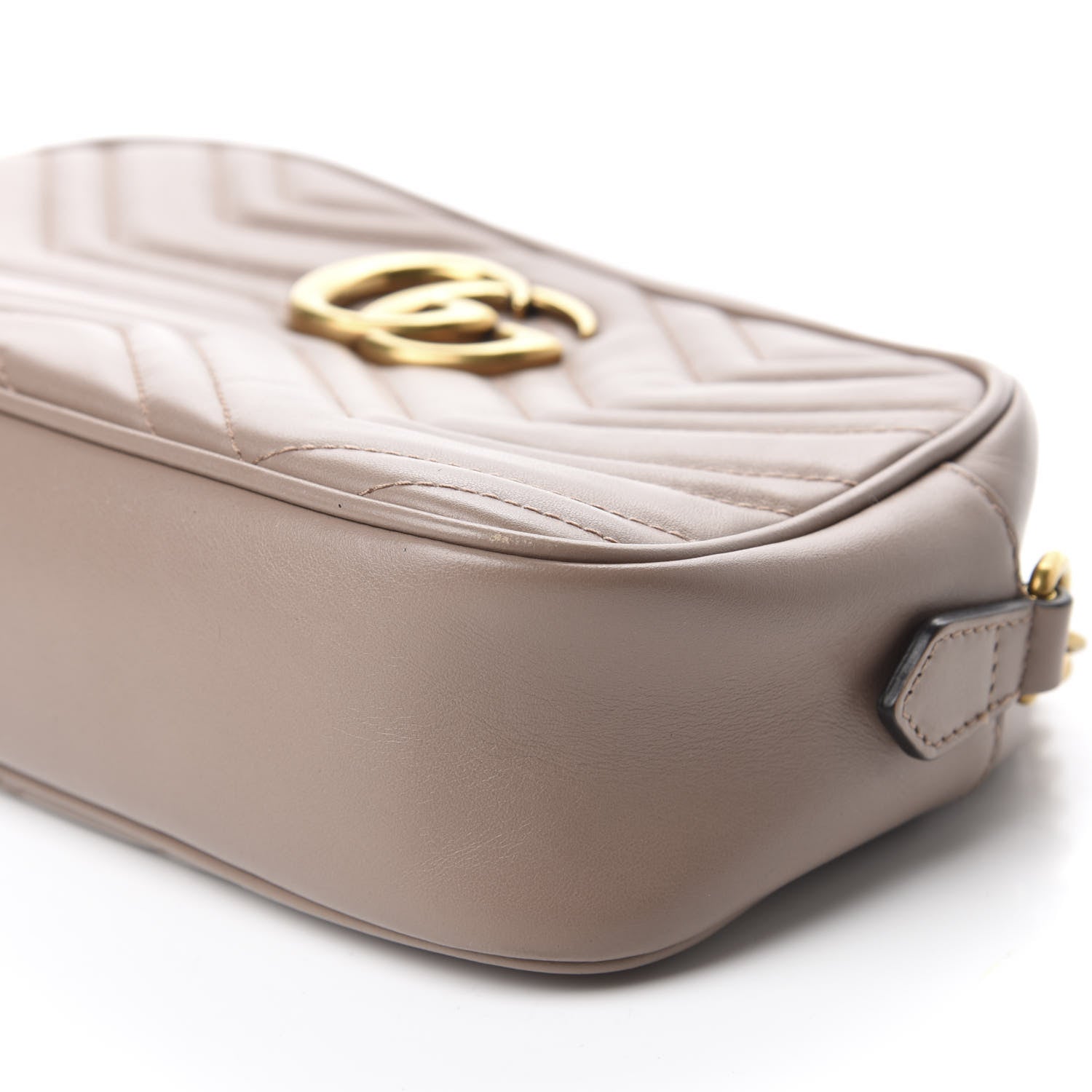 Gucci Calfskin Matelasse Small GG Marmont Chain Shoulder Bag Porcelain Rose 7 of 10