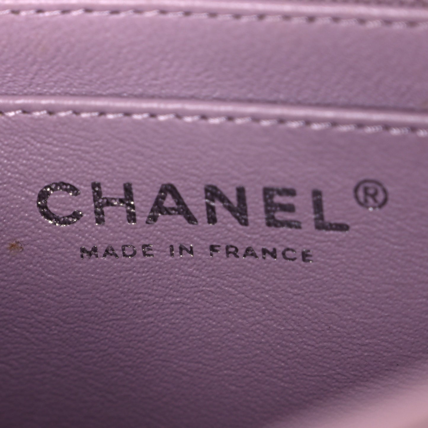 Lambskin Quilted Mini Square Flap Purple