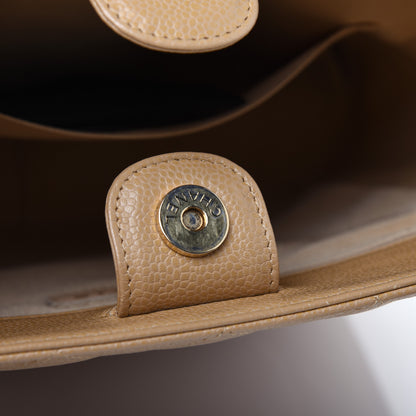 Chanel Caviar Quilted Petit Shopping Tote PST Dark Beige 11 of 14