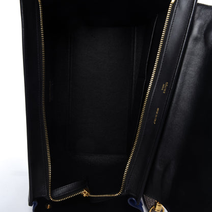 Celine Bullhide Calfskin Nubuck Small Tri-Color Trapeze Coffee 5 of 9