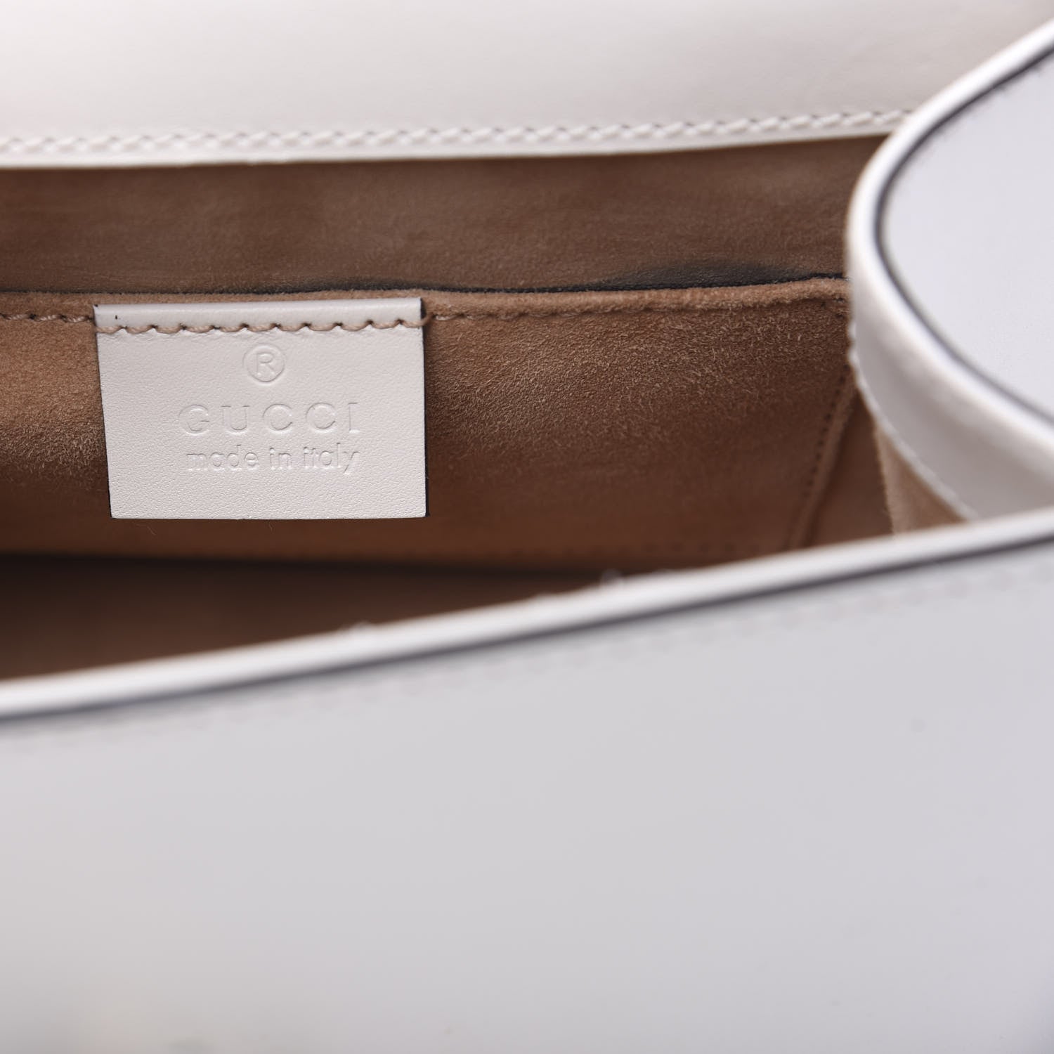 Gucci Calfskin Mini Sylvie Top Handle Bag White 7 of 12