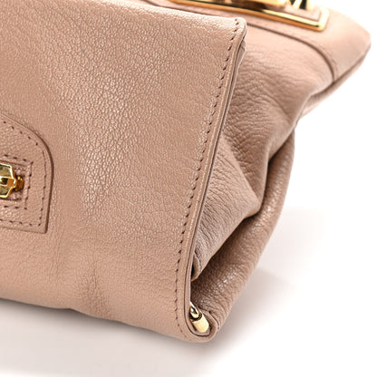 Balenciaga Agneau Giant 12 Gold Hardware Envelope Strap Clutch Rose Bonbon 10 of 17
