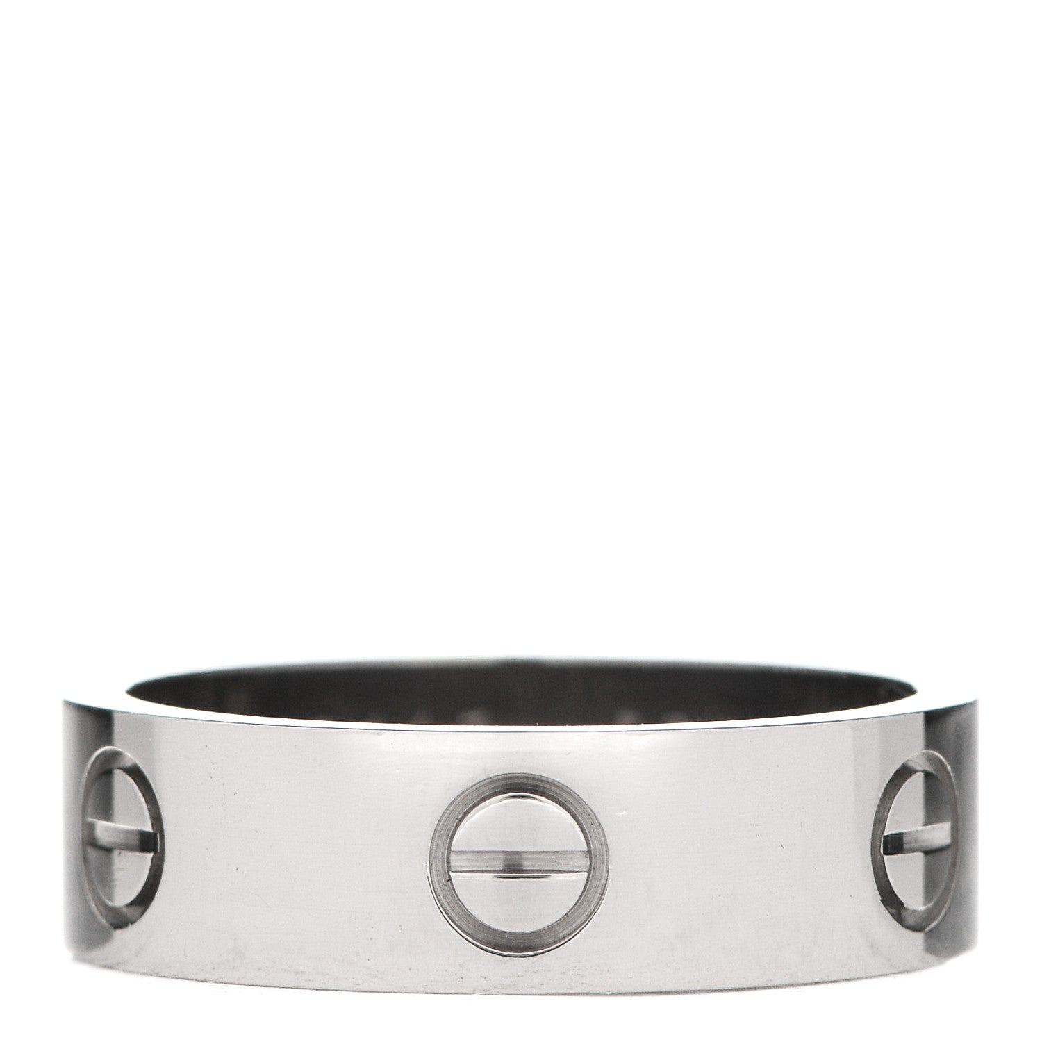 Cartier 18K White Gold 6mm LOVE Ring 58 8.25 1 of 5