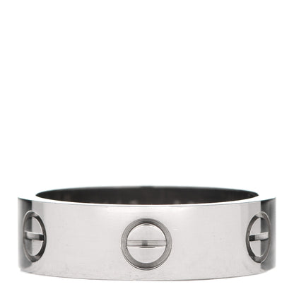 Cartier 18K White Gold 6mm LOVE Ring 58 8.25 1 of 5