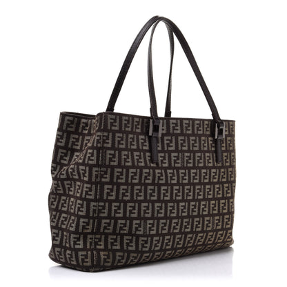 Fendi Zucchino Vitello Small Tote Testa di Moro Beige 3 of 18