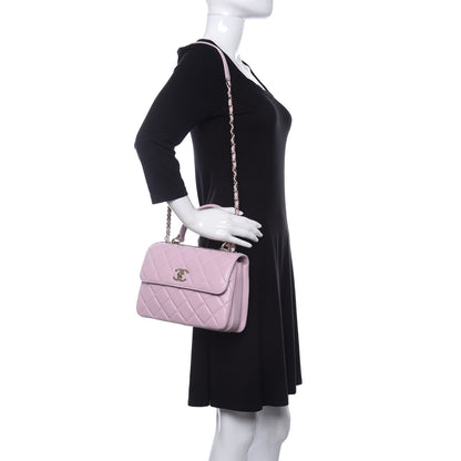 Chanel Lambskin Quilted Small Trendy CC Flap Dual Handle Bag Light Pink 2 of 11