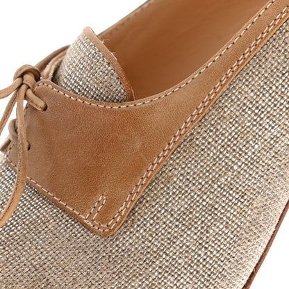 Christian Louboutin Canvas Calfskin Colorblock Pumps 35.5 Beige 7 of 12