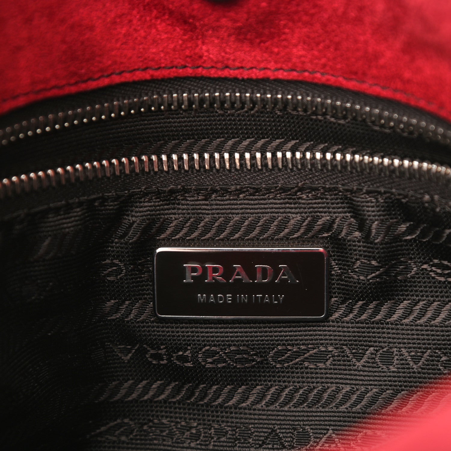 Prada Suede Hobo Cerise 6 of 9