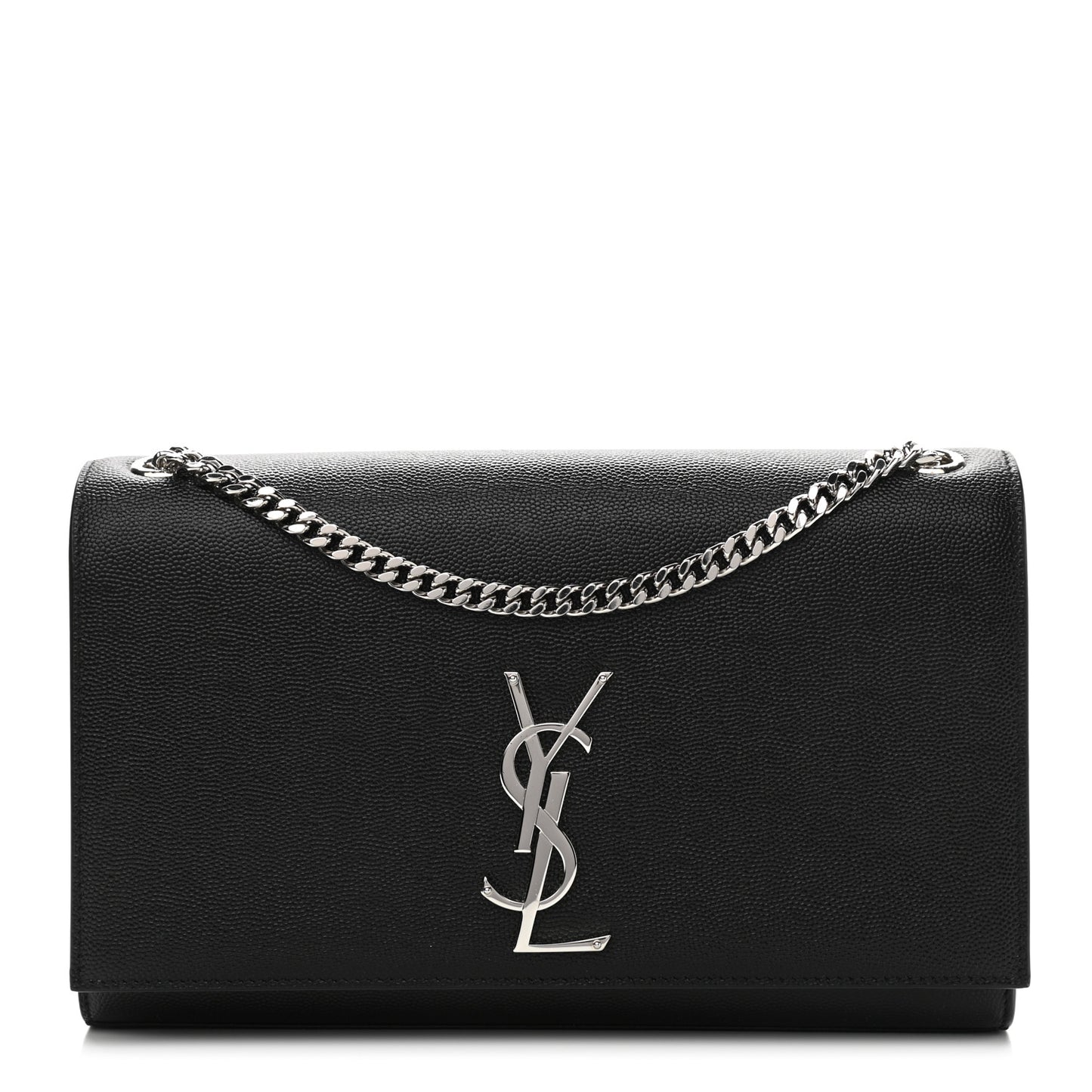 Grain De Poudre Medium Classic Monogram Kate Satchel Black