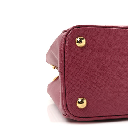 Prada Saffiano Mini Galleria Double Zip Tote Fuxia 8 of 9