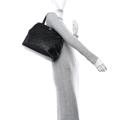 Chanel Lambskin Quilted Shopping Tote Black 2 of 11