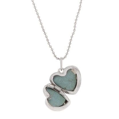 Tiffany Sterling Silver I Love You Heart Locket Pendant Necklace 4 of 7
