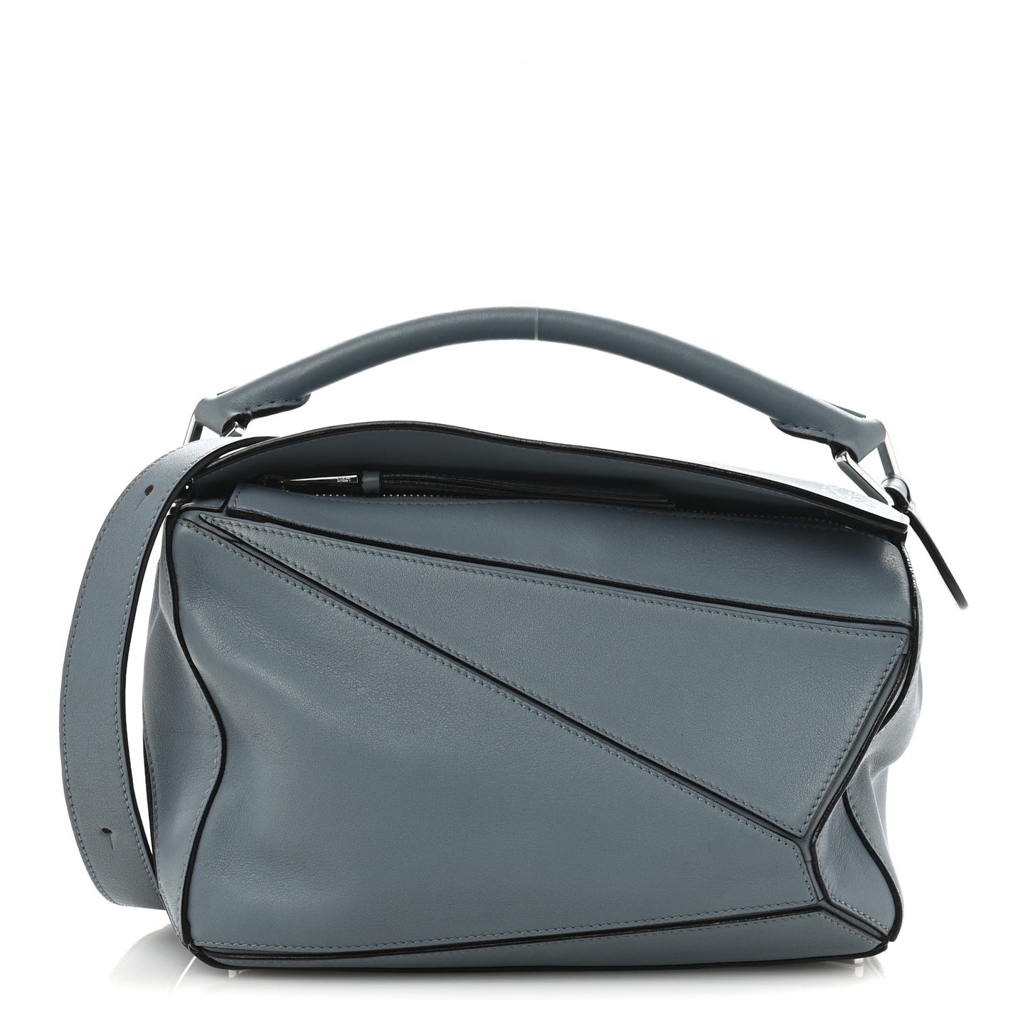 Calfskin Small Puzzle Bag Stone Blue