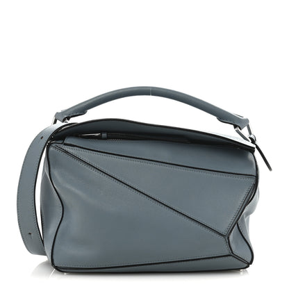 Loewe Calfskin Small Puzzle Bag Stone Blue 1 of 14