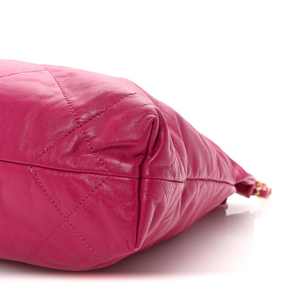 Chanel Shiny Calfskin Quilted Small Chanel 22 Fuchsia 11 of 11