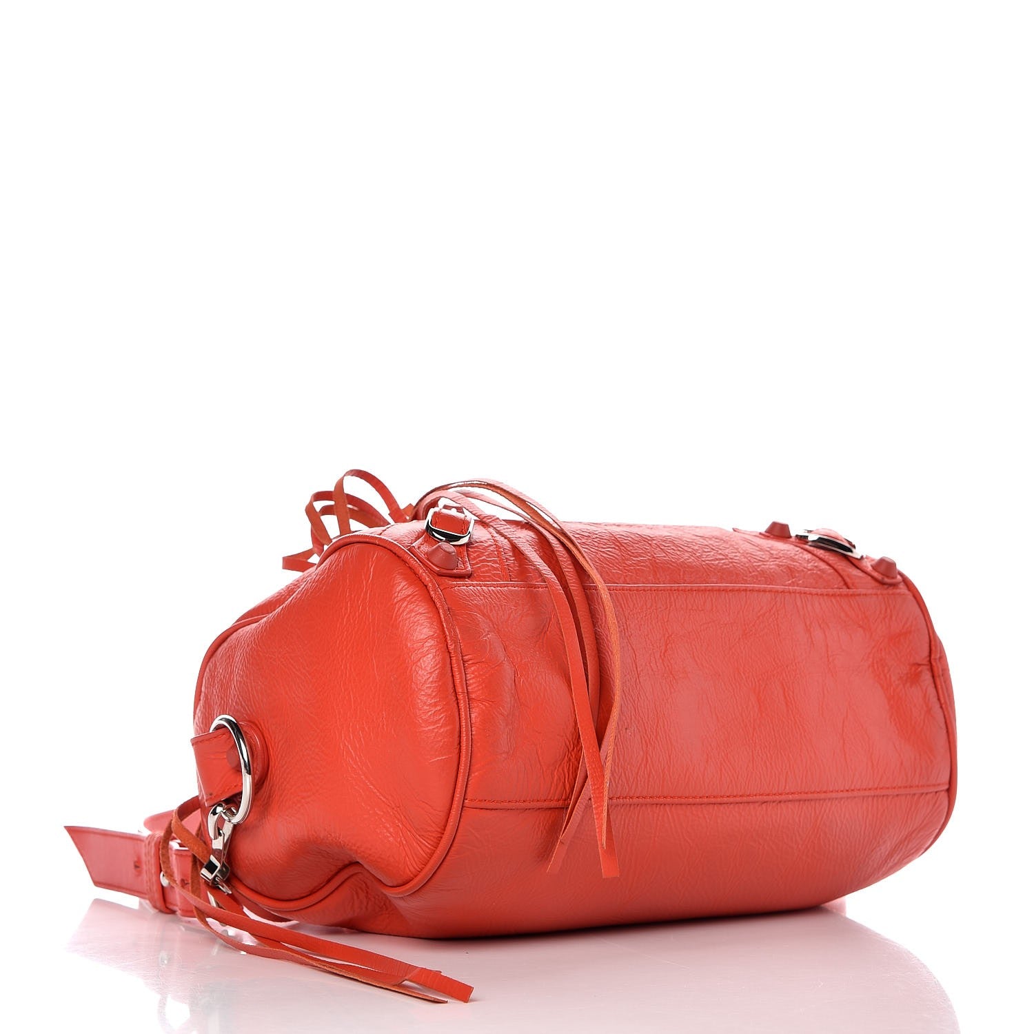 Balenciaga Matte Goatskin Rubber Covered Classic Hardware Mini Twiggy Rouge Coquelicot Rouge Braise 4 of 10