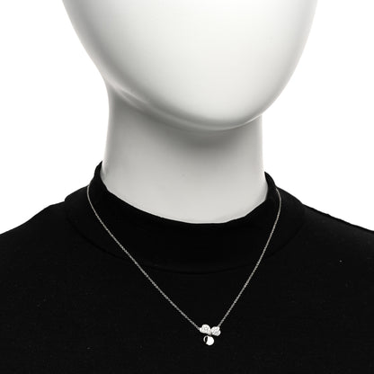Tiffany Platinum Diamond .17ctw Small Paper Flowers Pendant Necklace 2 of 5